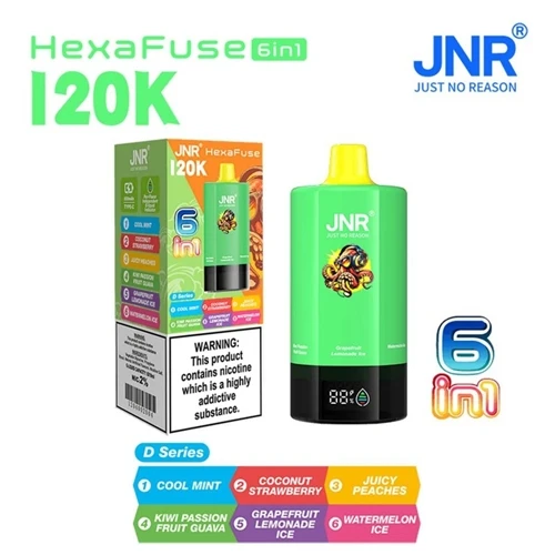 JNR Hexa Fuse 6-in-1 120000 Disposable Vape