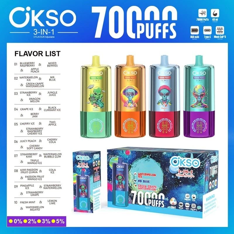 OKSO 3in1 70000 Puffs high quality