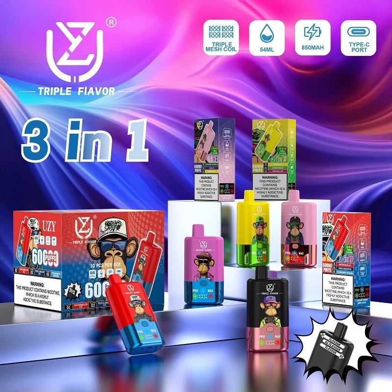 UZY Tpriple Flavors 60000 Puffs suppliers